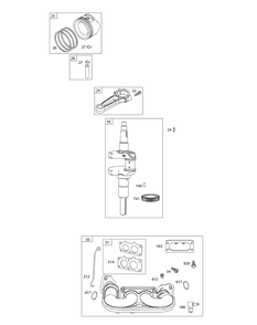 Engine Assembly 7 Diagram and Parts List for GT1554VT 14VR13CK009-14VR13CK010 Cub Cadet Lawn Tractor